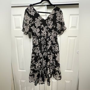 Black floral dress